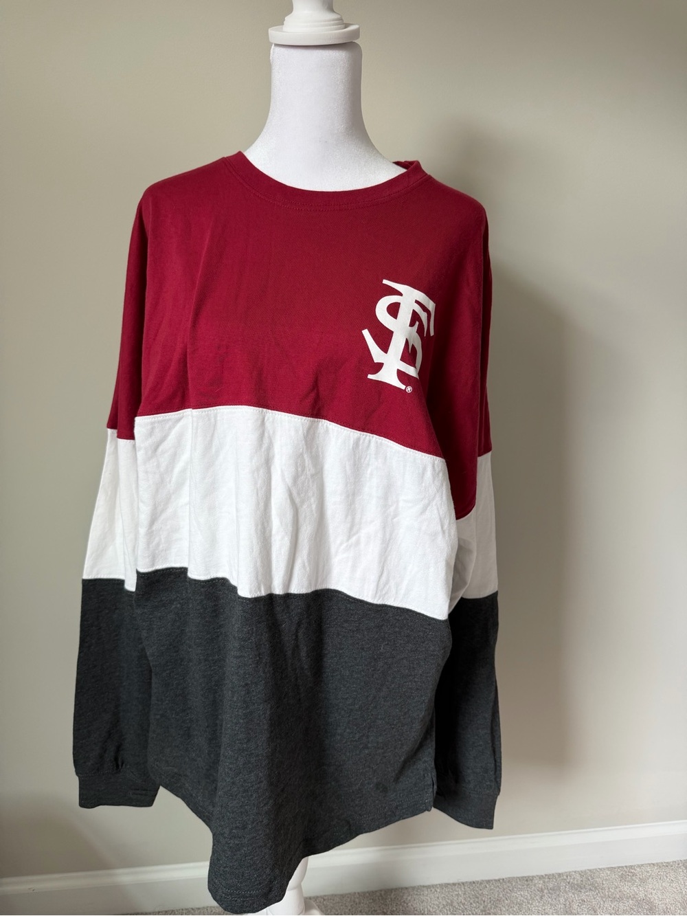 NWT FSU Francesca's Collections Colorblock Long Sleeve Top